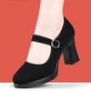 Cheongsam Catwalk Soft-soled Single Shoes New Work Shoes Square Dancing High Heels Are Not Tired Mother Old Beijing Cloth Shoes