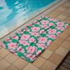 Y2K Pink Floral Soft Portable Travel Towel Unisex Ultra Lightweight Microfiber Oversized Sand Free Quick Dry Beach Towel