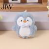 Fluffy Backpack Charms Penguin Plush Toy with Ball Chain, Cartoon Keychain Keyring Accessories Pendant, Stuffed Animal Doll for Bag Charm Embroidery