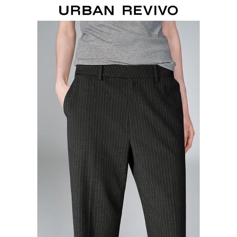 Women's Striped Straight-Leg Commuter Pants