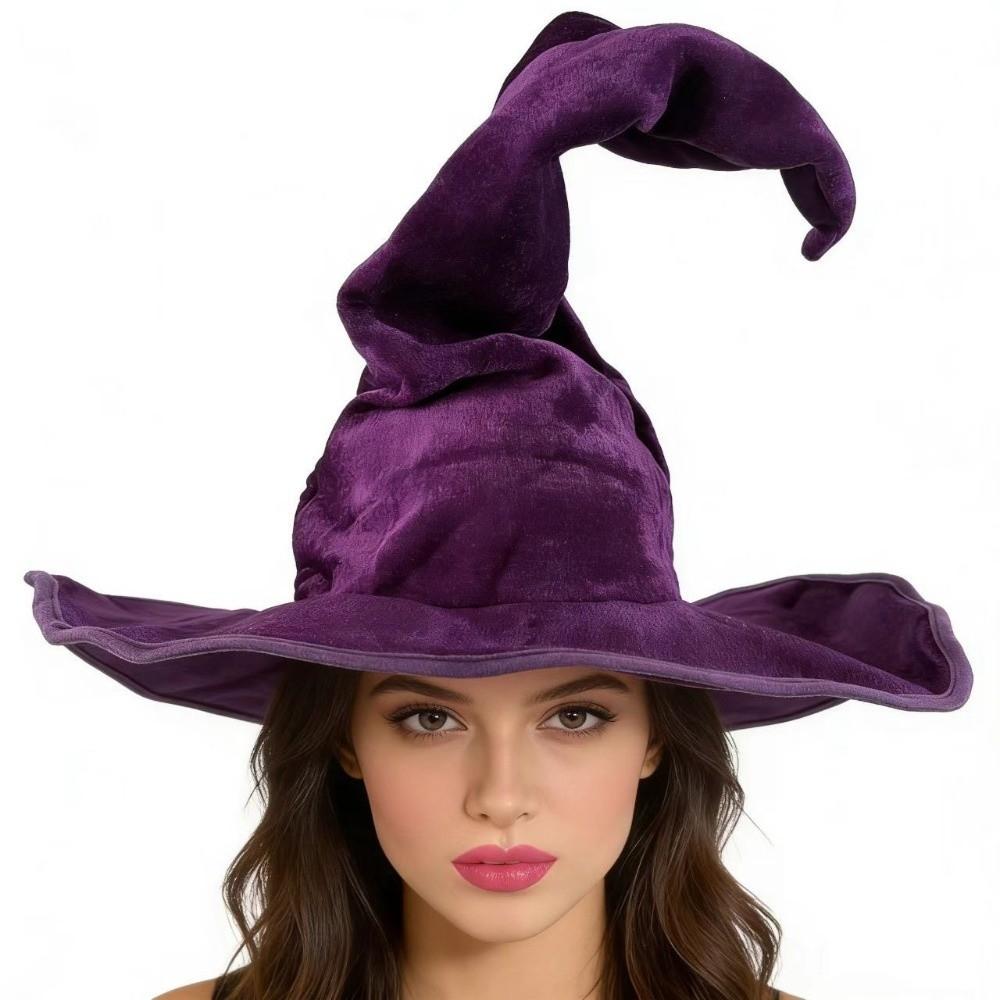 Velký Široký Okraj Čarodějnický Klobouk Gotický Cosplay Čarodějnická Čepice Halloween Kouzelnická Čepice Role Play