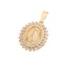 Retro Virgin Mary Zirconia Gold-plated Pendant