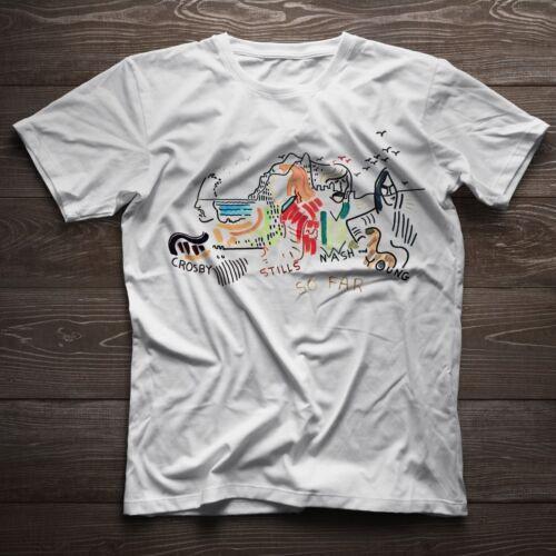 Винтажная футболка So Far от Crosby, Stills, Nash Young Дэвид Стивен Грэм Нил Унисекс XXL