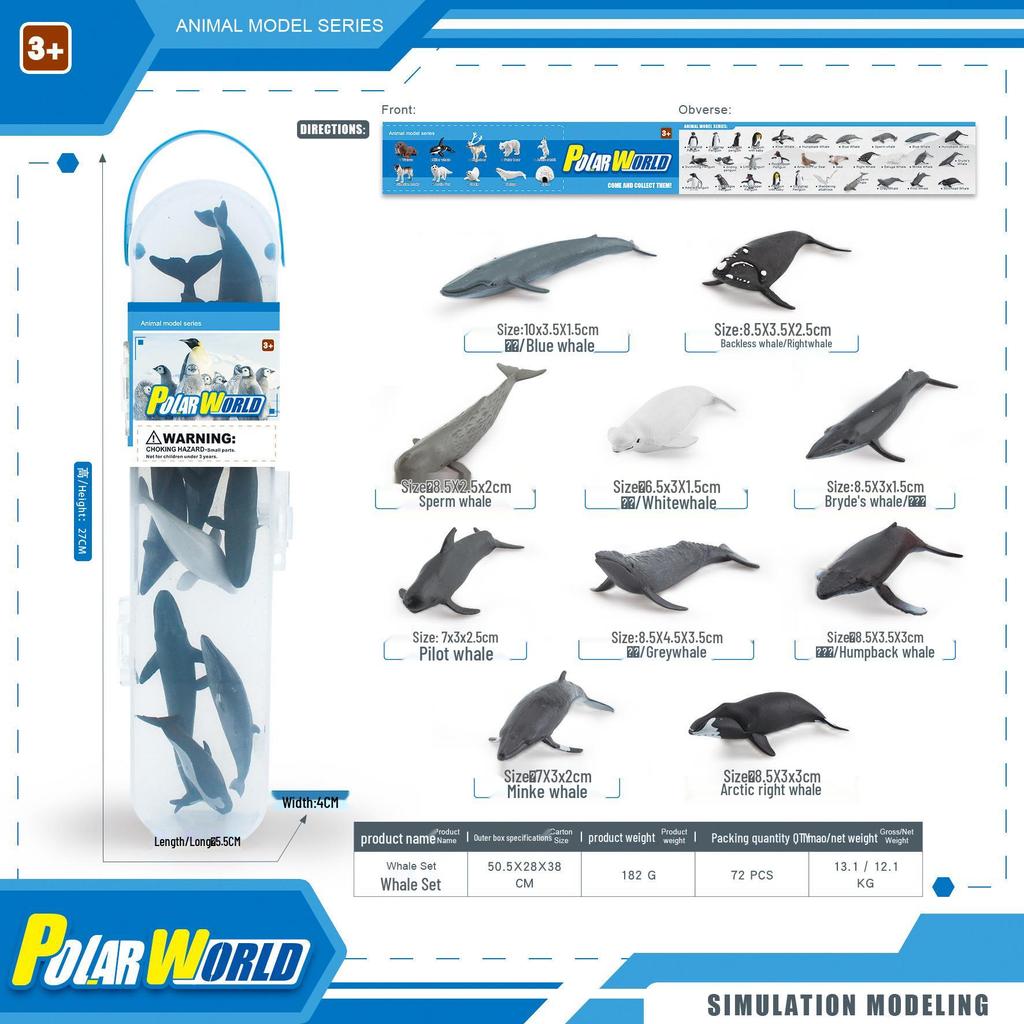 Popular Simulation Arctic Animal Figurines: Polar Bear, Fox, Seal, Walrus, Whale