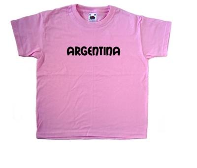 Argentina text Pink Kids T-Shirt