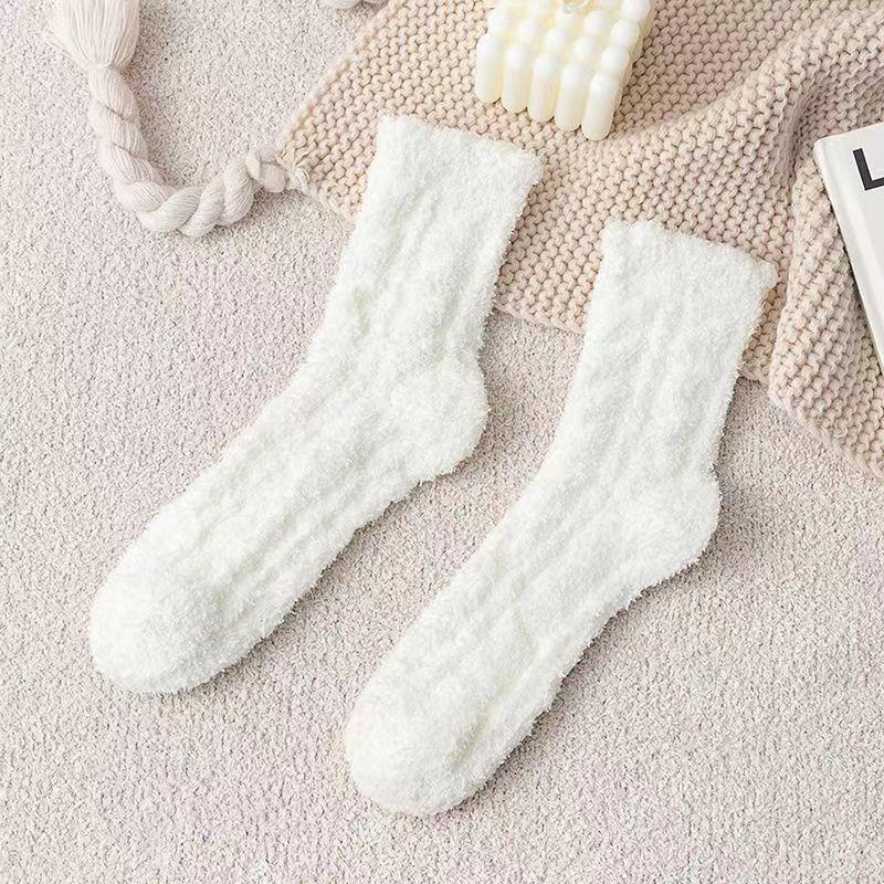 New Thermal Slipper Ankle Socks Women Girls Short Socks Winter Plush Bed Socks Fleece Sock Boots Fluffy Soft Warm Lounge Socks