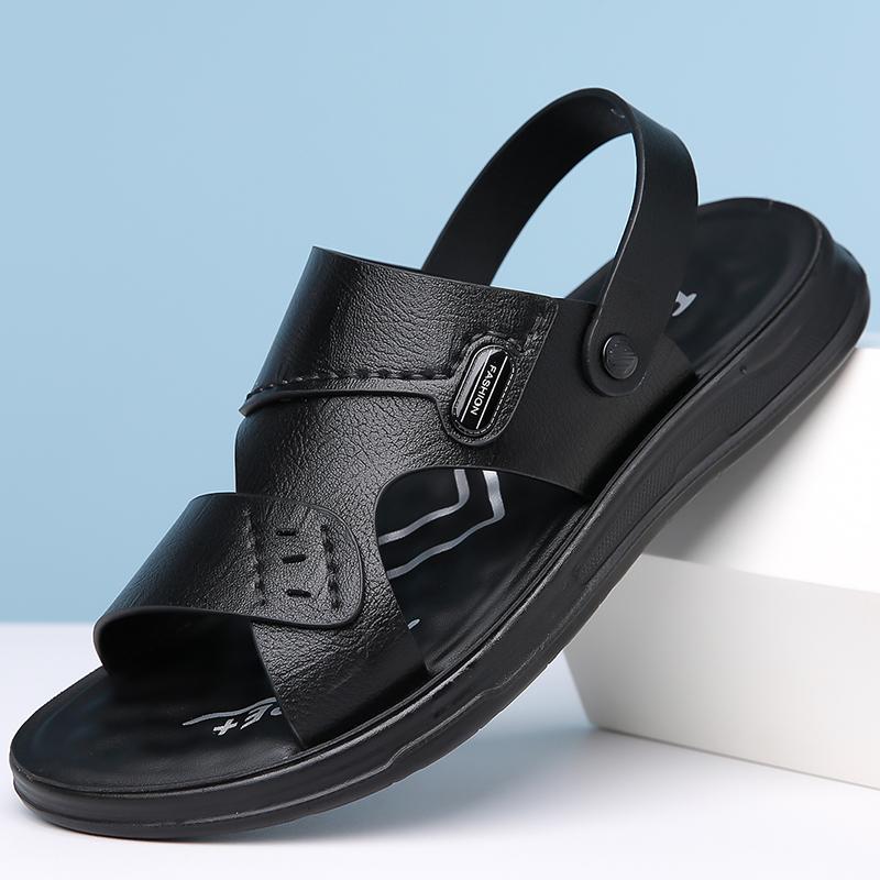 

Male Cool Summer Men Sandals Breathable Outdoor Walking Men s Sandals Sport Beach Flatson-Slip Sole Lightweight Shoes Flip-flops 38 чорний
