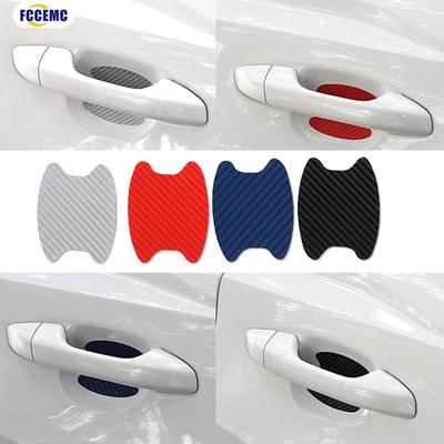 4 Adet/set Araba Stil Kapı Çıkartmaları Karbon Fiber Çizilmeye Dayanıklı Kapak Araba Kolu Koruma Filmi Dış Otomobil Aksesuarları