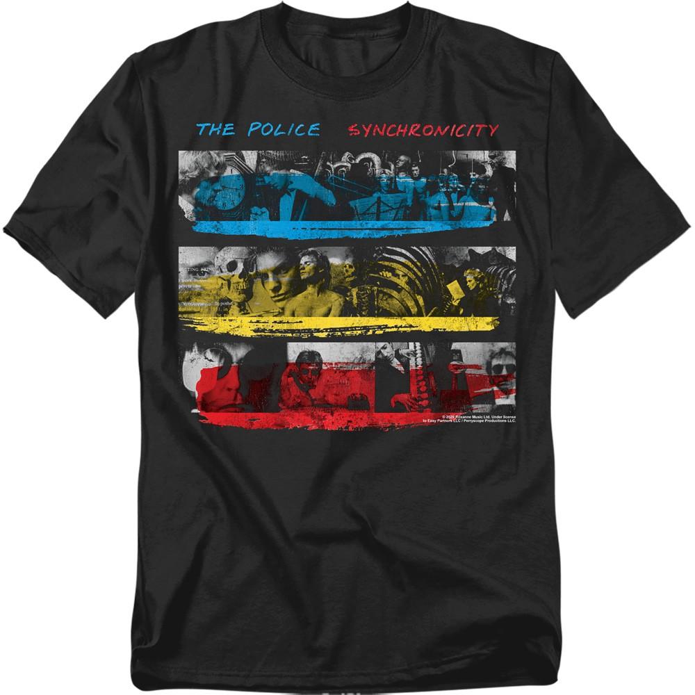 The Police - Syncronicity - Adult Unisex Short Sleeve T-Shirt - Black M