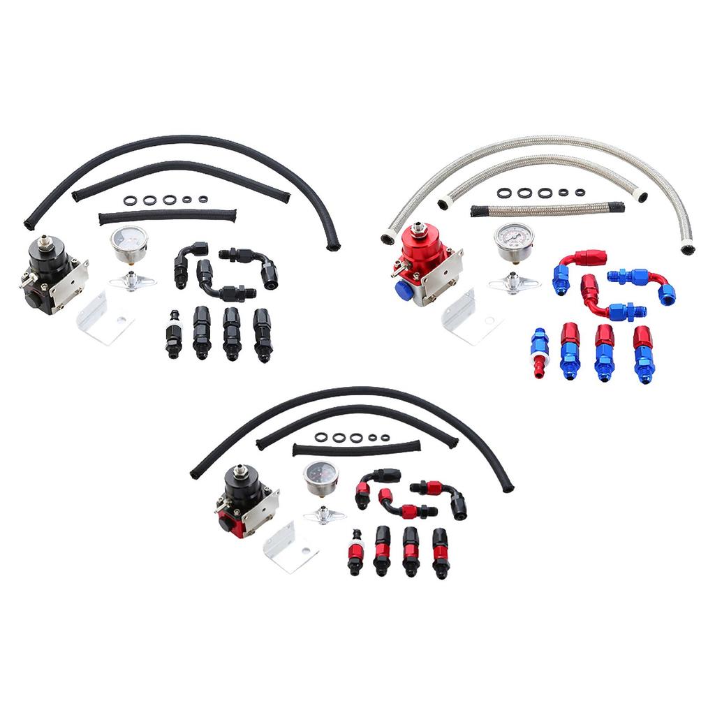 Universal Fuel ,Modification,Replacements, Fuel System Stainless Steel Braided Fuel Hose 0-100PSI PSI Display for Car