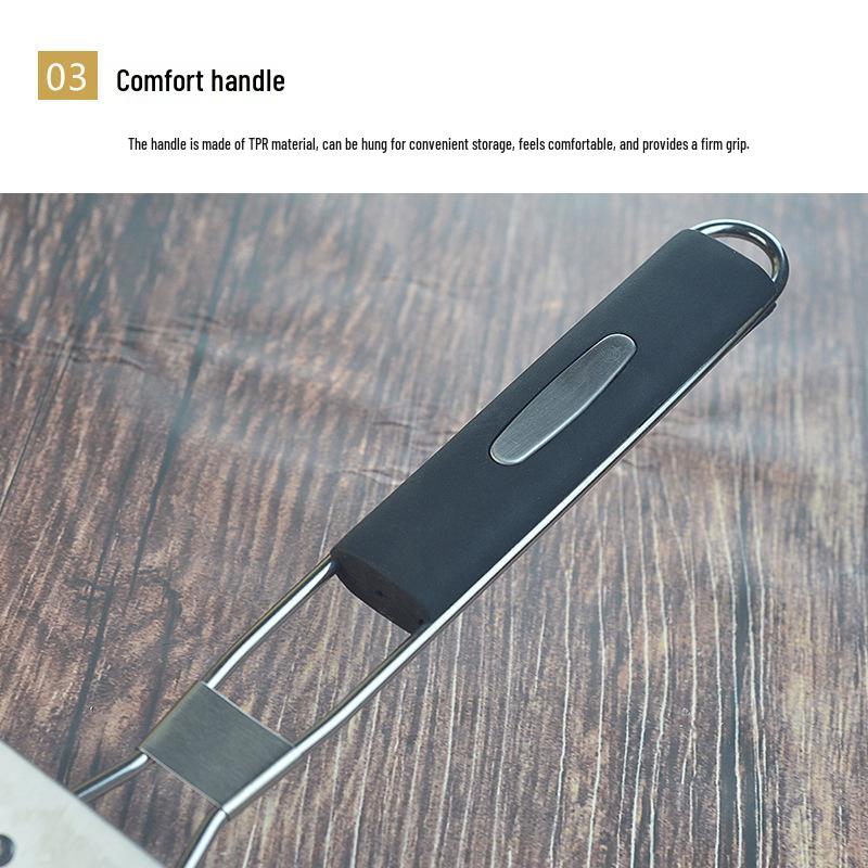 Stainless Steel Folding Pizza Peel & Cake Spatula - Round & Square Baking Tool