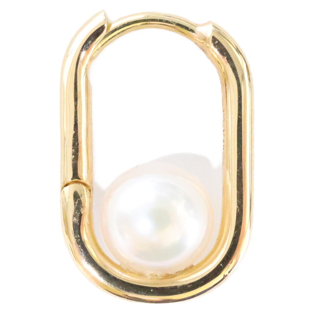 HIROTAKA [Ausgezeichneter Zustand] MH30GPEC K18 MANHATTAN Oblong Akoya Perlen Creolen, Einzelohrring Größe M GelbgoldGebraucht