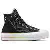 Converse Chuck Taylor All Star Lift Platform High Pride 2024 Unisex Sneakers Black White Chaos-Fuschia A10218C