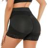 High Waist Lace Trim Shapewear Shorts with Front Zipper