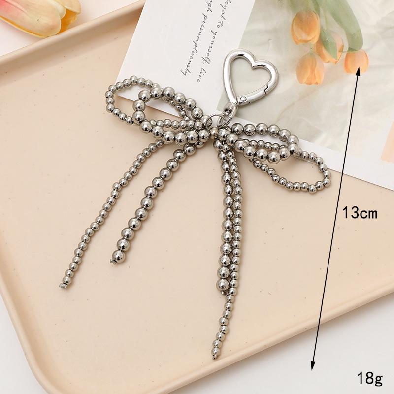Creative Pearl Bow Pendant Keychain: Exquisite Gift Accessory for Bag or Phone Case