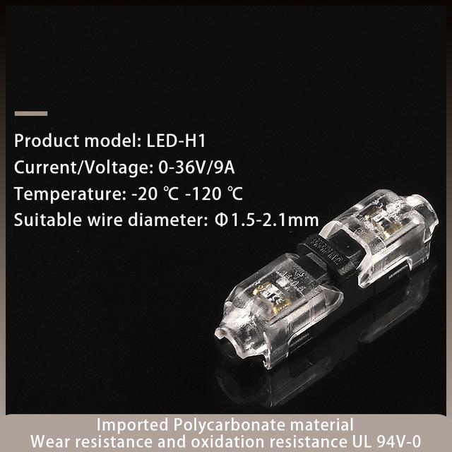 T/H-Type Single/Double Wire Insulation Displacement Quick Connect Clamp, Push-In Style.
