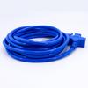 Ultra-soft Cross Extension Cord, 5m, 3 Outlets (blue)