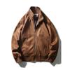 American Retro Suede Outwear Men Spring and Autumn 2024 New Arrival Stand Collar Jacket Export Export Men's Clothing Tops