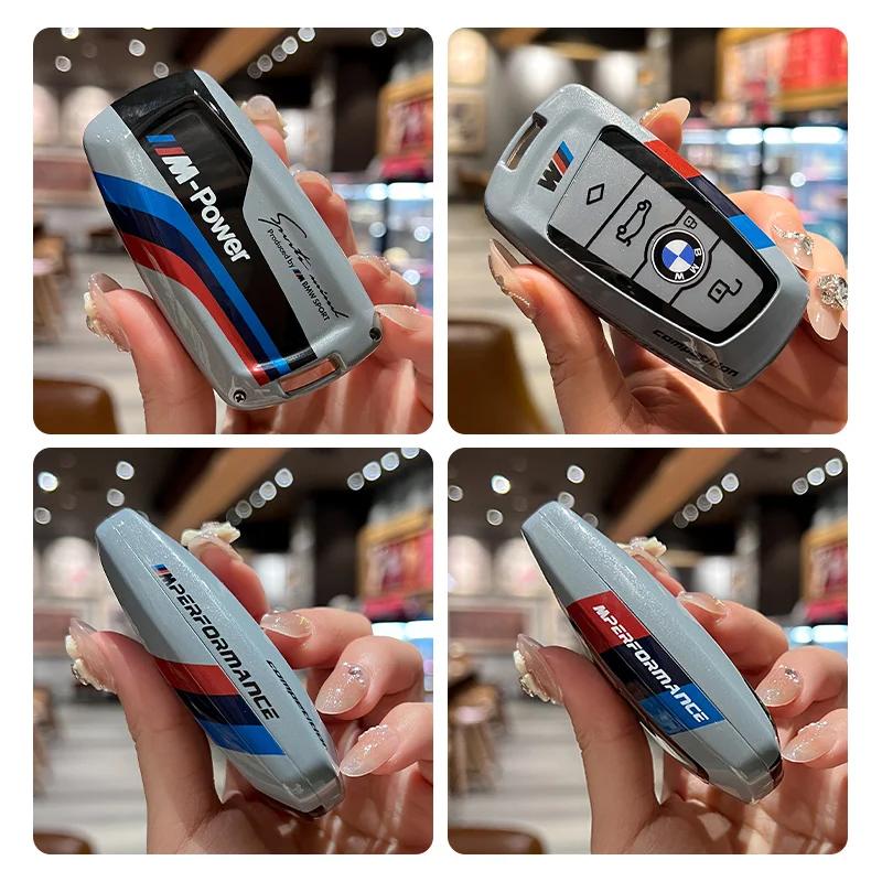 Funda para llave de coche con pegatinas de carreras ABS Hot 2025 para BMW 520 F10 F30 F18 118i 320i F18 F22 F01 F06 F02 M3 M5 Llavero con mando a distancia
