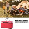 Foldable Picnic Food Bag 30L Insulation Storage Basket Thermal Insulated Bag Camping