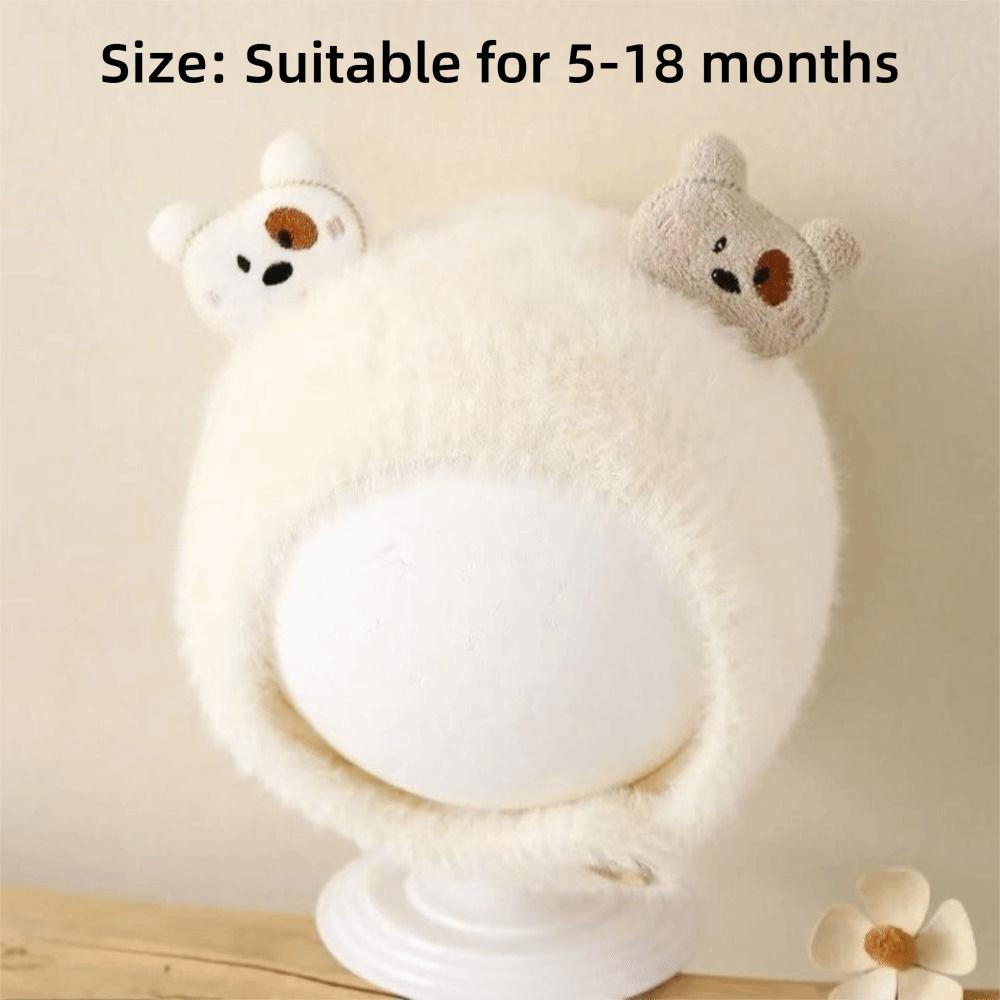 Plush Infant Beanie Cartoon Earflap Hat Cute Baby Hat Baby