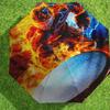 1pc Fire Hockey Pattern Umbrella Design Automatic Opening and Closing Umbrella, High-quality Travel Umbrella,  c1128020