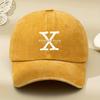 Letter Printed Hat New Style Baseball Cap for Men and Women European and American Washed Old Soft Top Retro All-match Peaked Cap