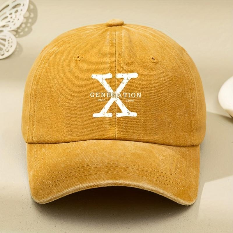 Letter Printed Hat New Style Baseball Cap for Men and Women European and American Washed Old Soft Top Retro All-match Peaked Cap