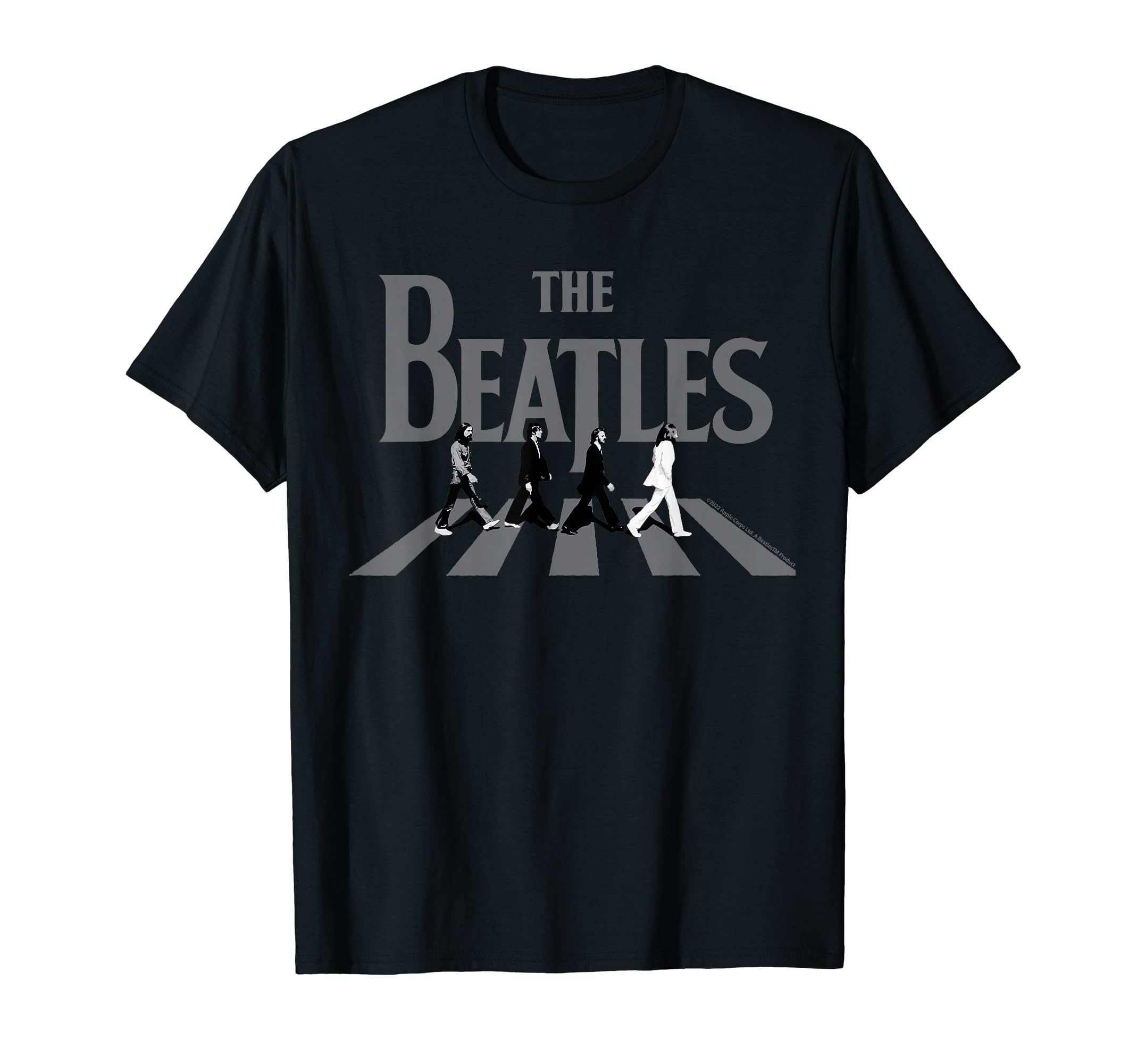 The Beatles - Abbey Road Grayscale Album Cover T-Shirt