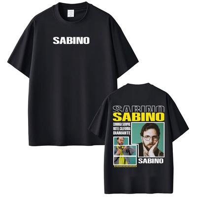 Rapper Sabino Album Tour Print Tshirt Men Women Fashion Tshirts Shortsleeved Loose Casual Oversized Tshirts Fan Gifts Tops