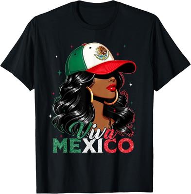 Viva Mexico Bandiera Messicana Giorno dell'Indipendenza Magliette Donna Ragazze T-Shirt Unisex