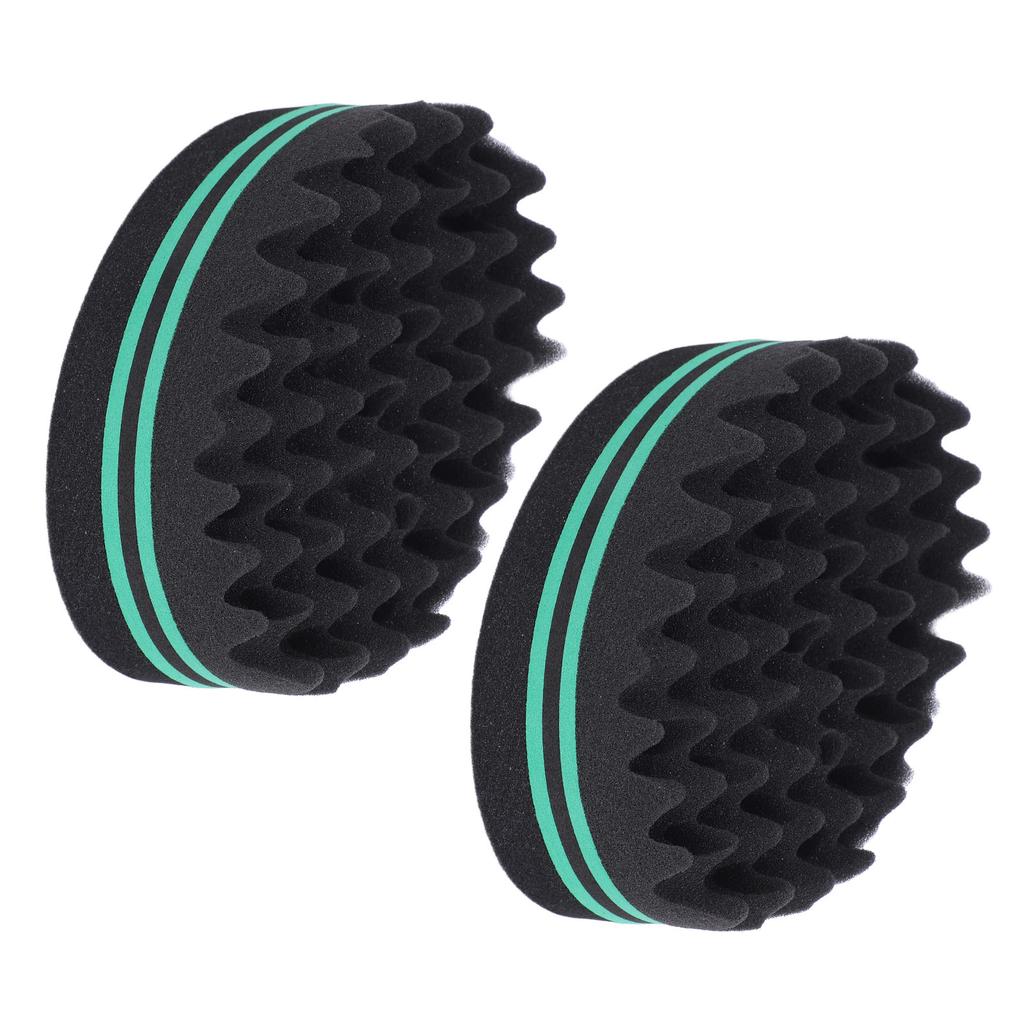 2 Stück Kleine Löcher Schwammbürste Locken Twist Haarschwamm Doppelseitiger Kamm Twist Haarwellenbürste
