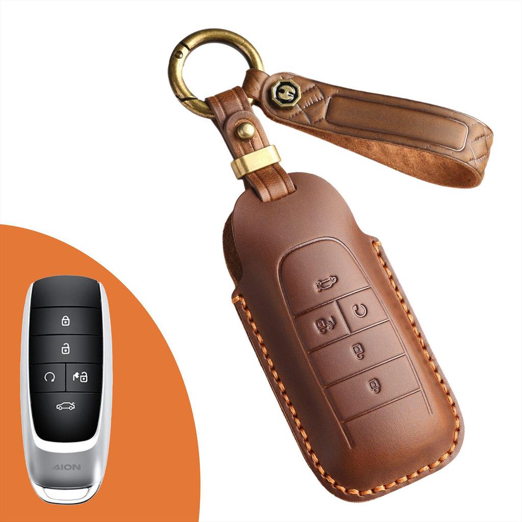 Retro Leather Key Cover for GAC Aion Y/S70/80