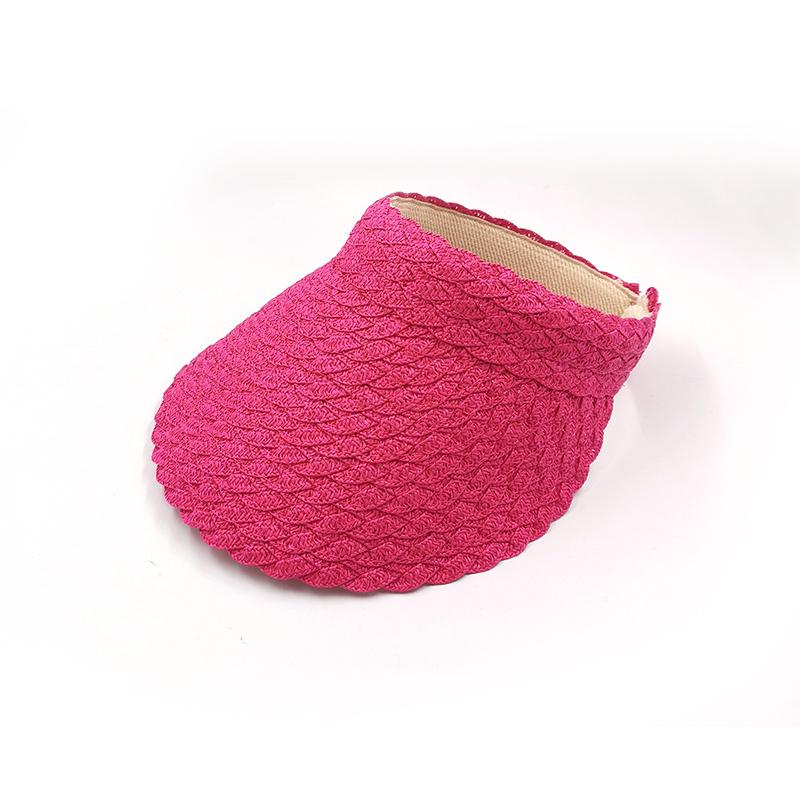 

New high quality Summer Woman Empty Top Straw Sunshade Outing Fashion Beach Holiday Visor Cap Sun Hats sale Anti-UV