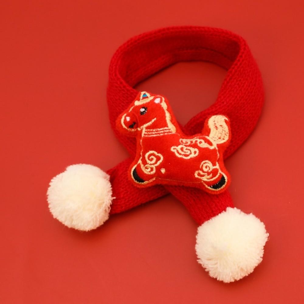 

Attracts Wealth Red Color Pet Scarf Lucky Design Small Size Dog Scarf Yuanbao Pattern Cross Pattern Cat Collar Wealth Attraction S