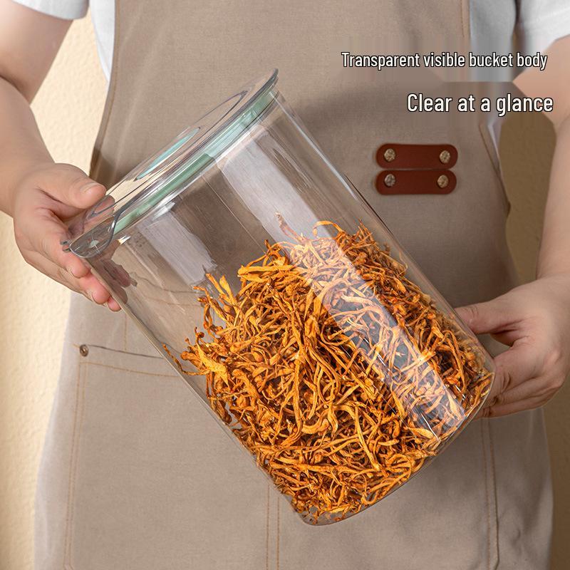 Sealed Plastic Storage Jar for Dried Tangerine Peel, Grains, Cereals, Dried Fruits, Kitchen Snacks, and Refrigerator Storage.