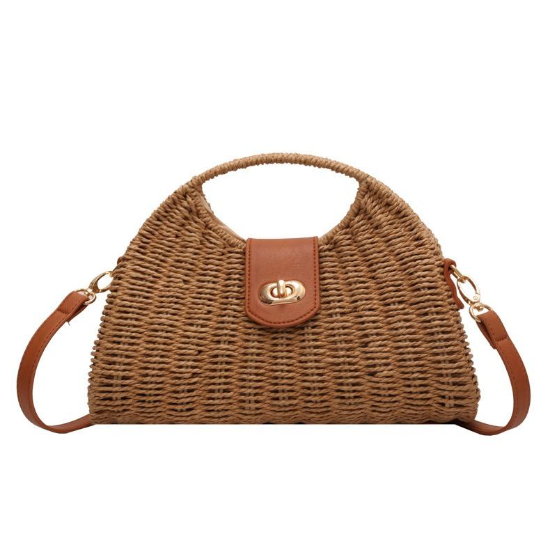 

Premium textured bag women s large-capacity new autumn and winter niche messenger bag portable woven straw bag хакі