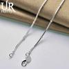 925 Sterling Silver Snake Chain Bead Necklace Fashion Wedding Jewelry