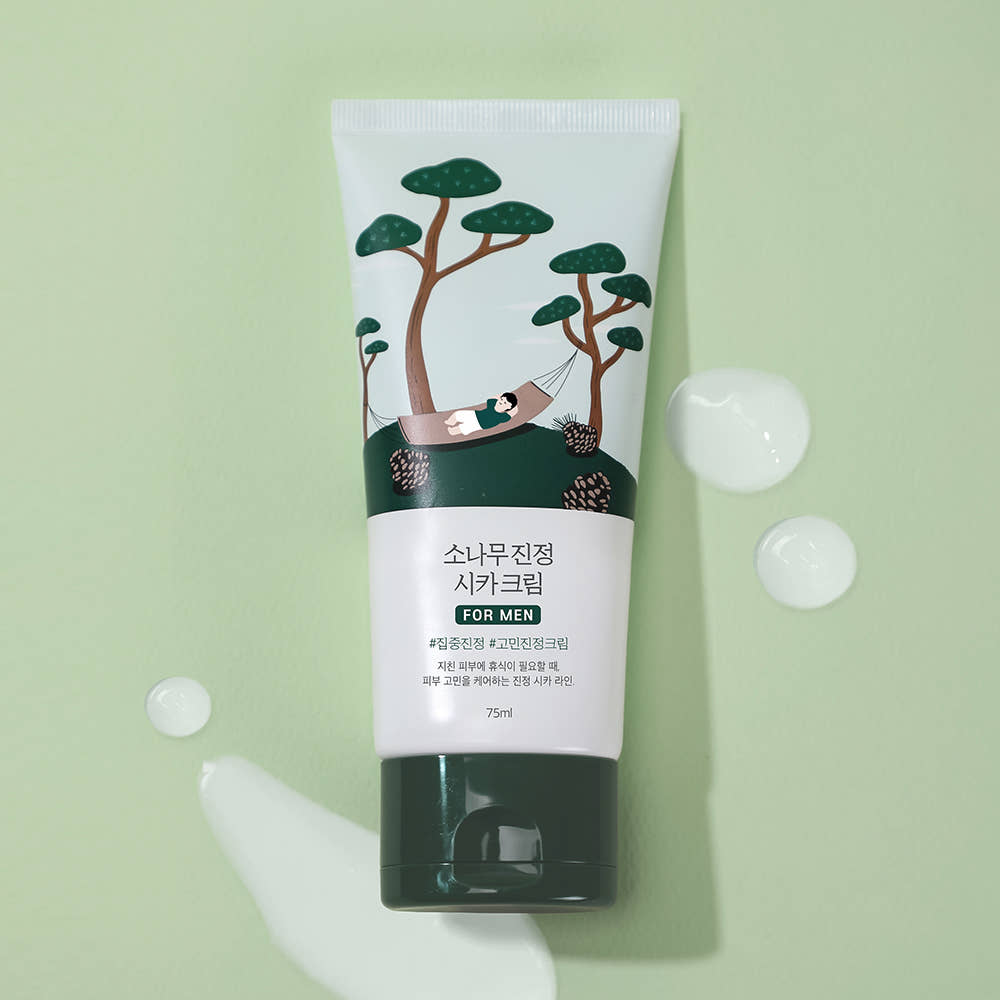 Round Lab For Men Pine Calming Cica Cream Soothing & Barrier Repair Moisturizer 75ml