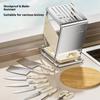 Stainless Steel Kitchen Knife Holder Organizer Countertop Multifunctional Utensil Storage Rack