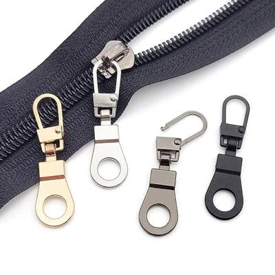 5Pcs Replacement Metal Zip Detachable Zipper Sliders Head Replacement Tab Zipper Backpacks Purses Repair DIY Sewing Zipper Head