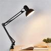 COOINJOY Home Desk Lamp Flexible Swing Arm E27 Desk Light Bracket with Rotatable Table Lamp Head and Clamp Mount Support Study