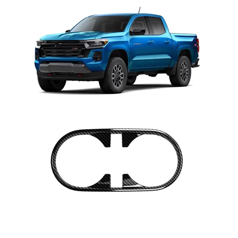 For Chevrolet Colorado  2024 carbon fiber accessories window rise switch gear shift panle front rear water cup holder cover frontwater cup cover