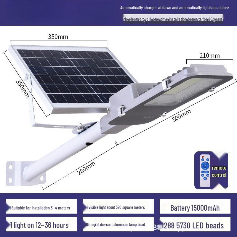 Solar Sensor Street & Courtyard Floodlight