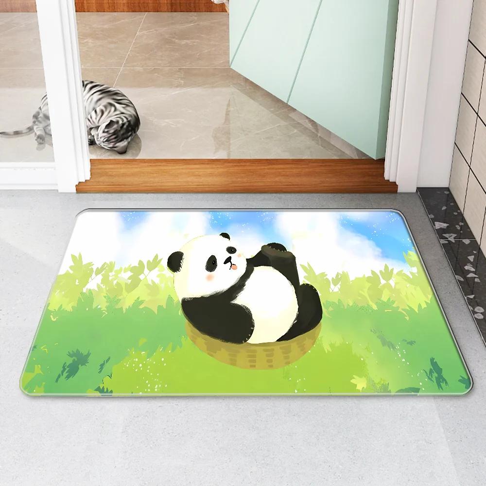 Panda Doormats Welcome Home Rugs Bedrooom Carpet Kitchen Floor Mat Entrance Door Mats Foot Bath Doormat Bathroom RoomPrayer Rug