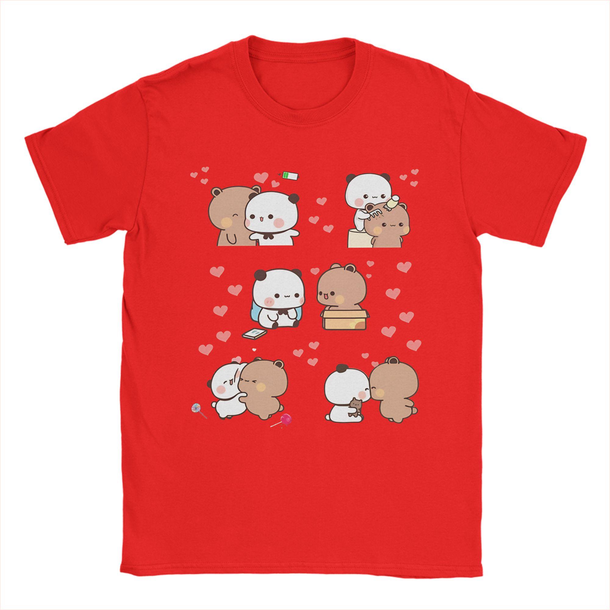

Unique Kawaii Bubu Dudu Couple Pandas TShirts Unisex Round Neck 100 Cotton T Shirt Short Sleeve Tee Shirt Unique Tops S