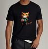 Football Cat T-Shirt Cartoon Quarterback Kitty In Jersey Graphic Unisex Tee Unisex T-Shirt