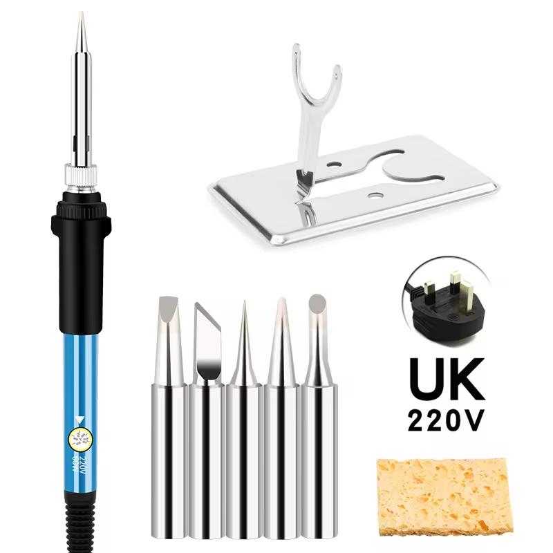 

Электрический паяльник мощностью 60 Вт с вилкой EU/US/UK, регулировкой температуры, бытовой электроприбор для сварки и ремонта