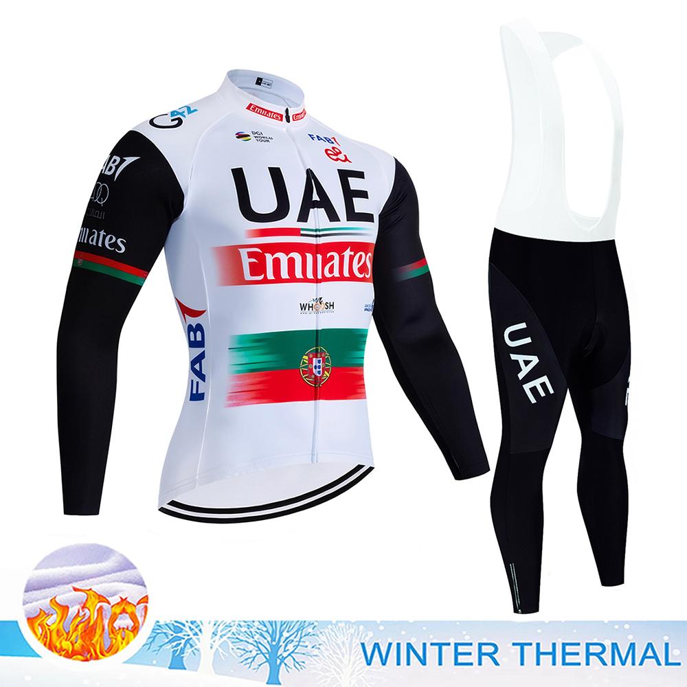 2026 UAE Men's Cycling Clothing Men Winter Man Cycling Set Maillot Mtb Man Clothes Sets Riding Suit Set Road Bike Wear Bib Shorts