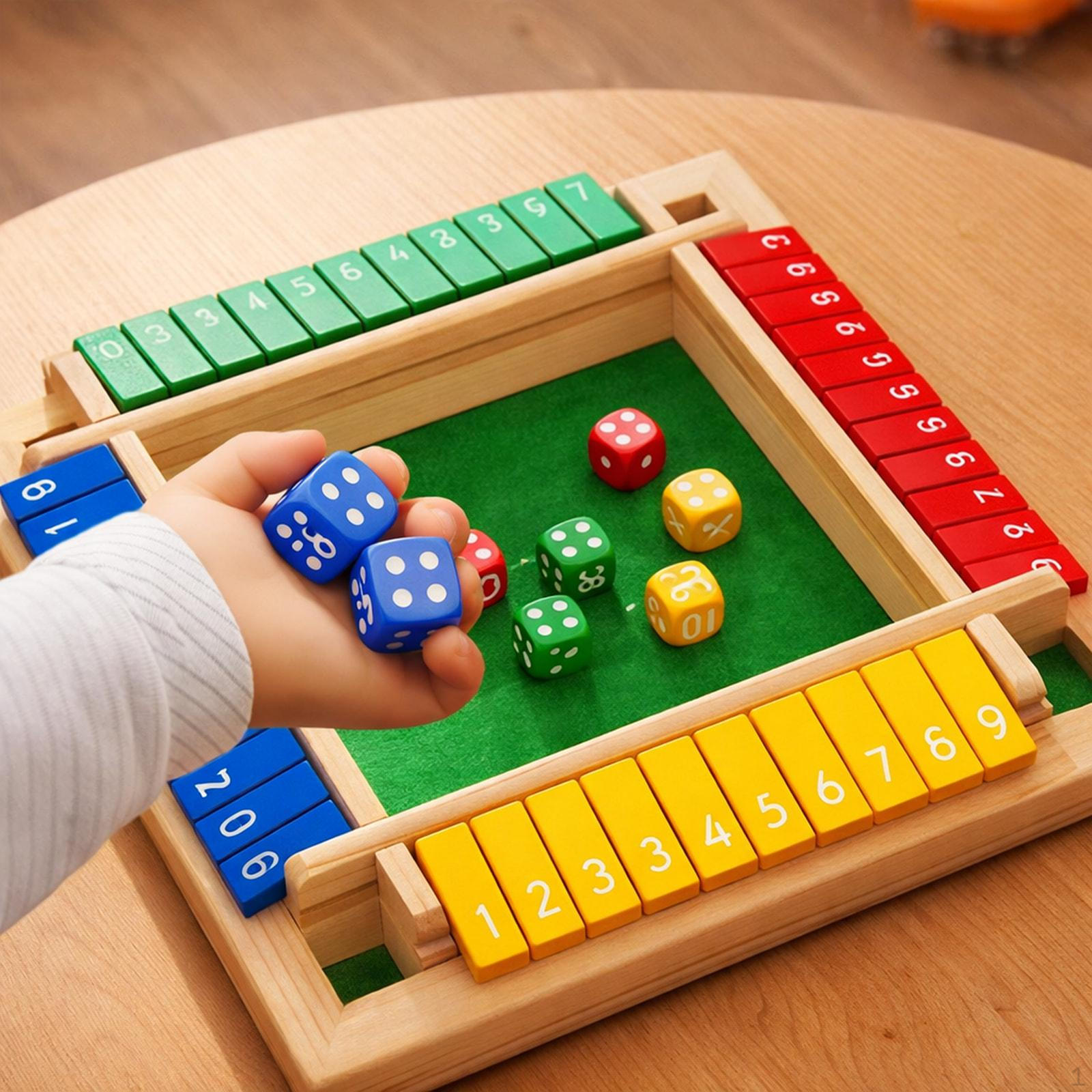 Shut The Game with Dice Props Funny Portable Strategy Table Math Toy for Birthday Tabletop